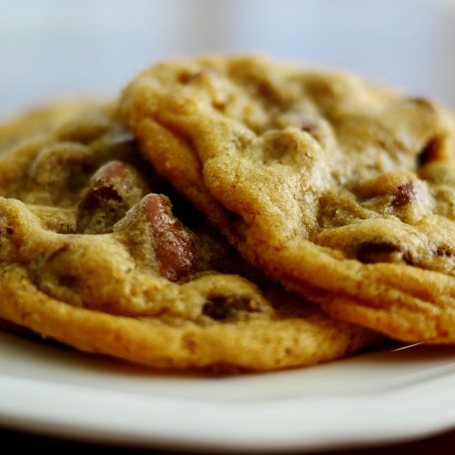 Gluten-free chocolate chip cookies on a plate